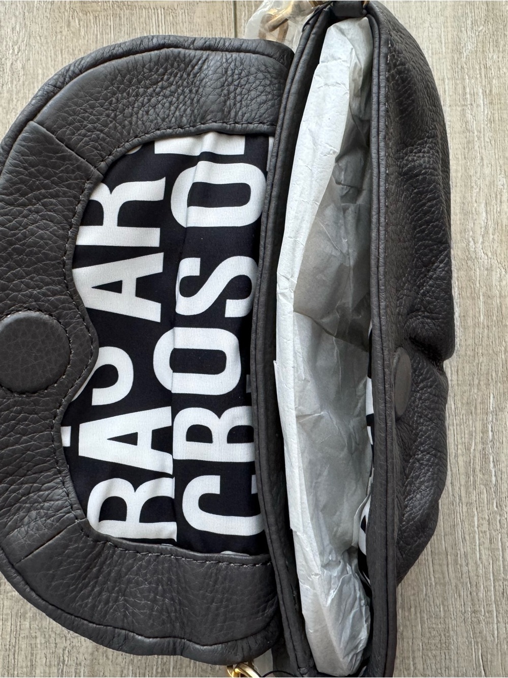 Marc by Marc Jacobs Classic Leather Shoulder Bag in Dark Gray - Picture 3 of 4